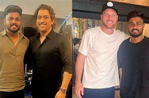 "2 of my favorites" - Sanju Samson poses with MS Dhoni and Jos Buttler ...