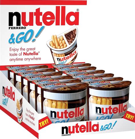 Amazon.com : Nutella and Go Snack Packs, Chocolate Hazelnut Spread with ...