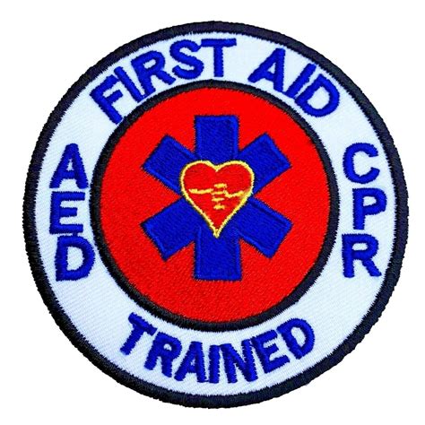 Karma Patch First Aid AED CPR Trained Patch (3 Inch) Embroidered Iron ...