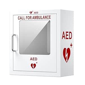 JPHYLL AED Cabinet with Industial-Grade Steel Metal Plate See-Through ...