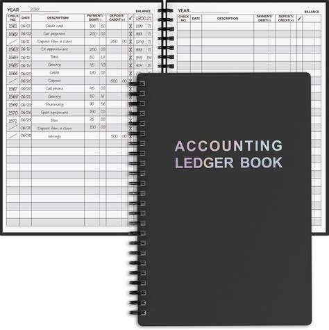 Accounting Ledger Book - A5 Check Register for Small Businesses ...