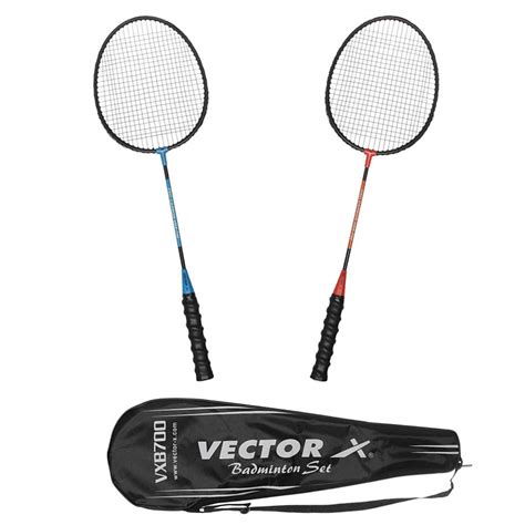 Vector X VXB-700 Set of 2 Aluminum Badminton Racquets (Multicolor ...