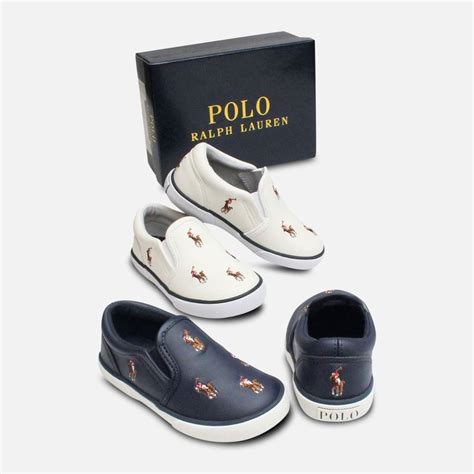 Navy Blue Ralph Lauren Polo Bal Harbour Childrens Shoe
