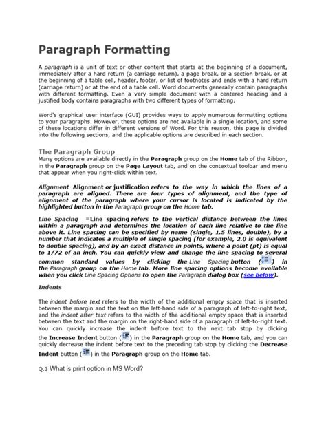 Paragraph Formatting 的图像结果