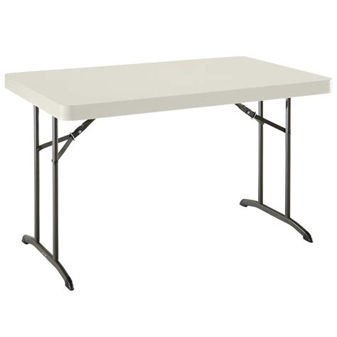 Lifetime 80568 48" x 30" Almond Plastic Folding Table