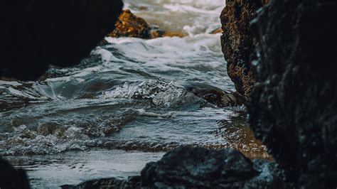 Download wallpaper 1920x1080 rocks, stones, water, waves full hd, hdtv ...
