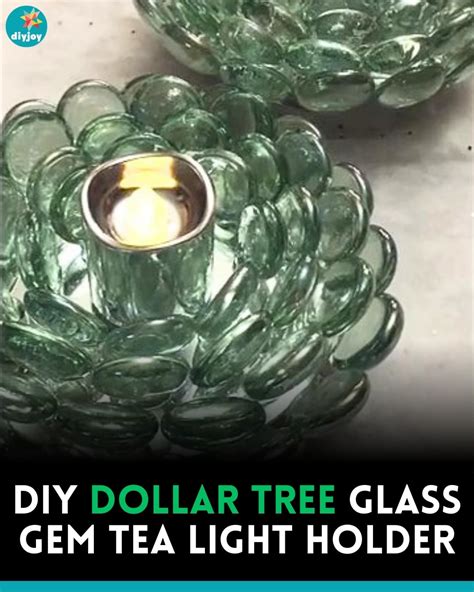 DIY Dollar Tree Glass Gem Tea Light Holder - DIY Joy