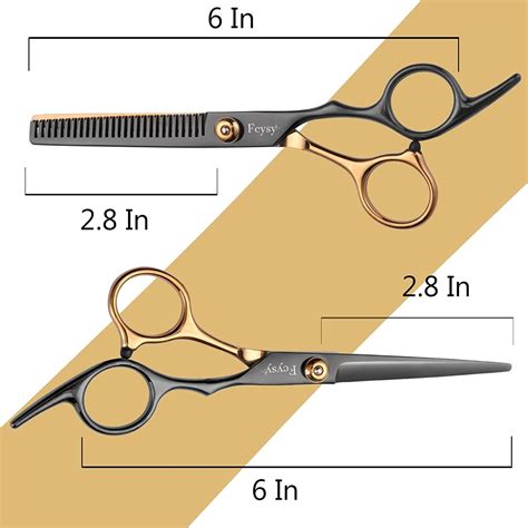FCYSY Hair Cutting Scissors Kit - Professional Barber Shears Set for ...