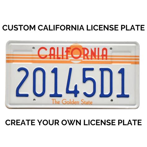Custom California License Plate / Replica California License Plate - the Golden State ...