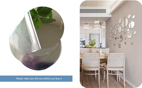 BIGIMALL Acrylic Silver Mirror Sheet Circle 2mm 10 inch Diameter Pack ...
