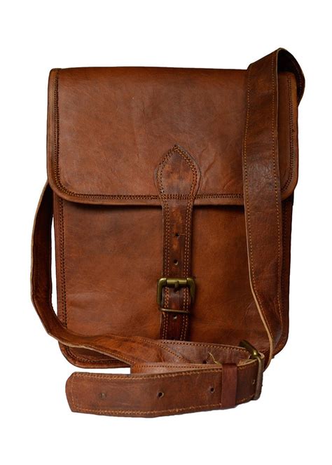 Get Buckle Lock Detail Brown Textured Messenger Bag- 11 Inches at ...