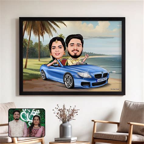 Digital Caricature Portrait Service | Personalized Art - Fabus Frames