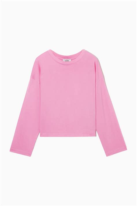 CROPPED LONG-SLEEVED T-SHIRT - Long sleeve - Cropped - LIGHT PINK ...
