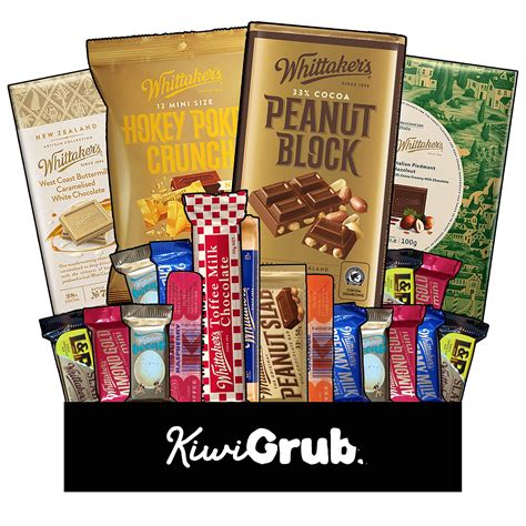 Kiwigrub Whittakers Favourite Chocolate New Zealand Gift Basket 21 ...
