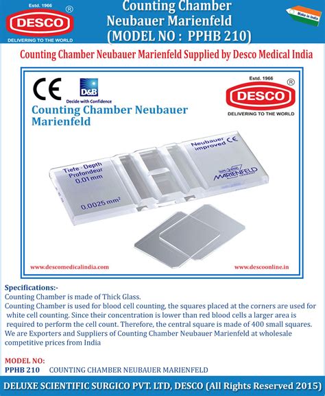 Counting Chamber Neubauer Marienfeld Manufacturer & Exporter | DESCO