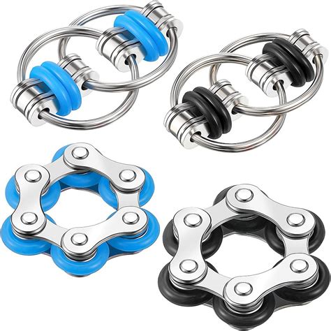 ZSRVAJ 4 Pcs Bike Chain Fidget Toy, Fidget Toys, Bike Chain Fidget ...