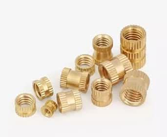 Premium Brass Knurled Heat Set Inserts, M2 and M3 Threaded Nuts, 4mm ...