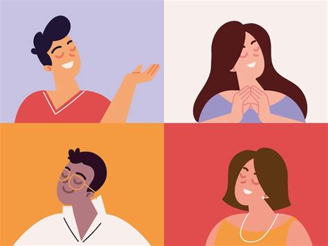 Set van mensen | Premium Vector