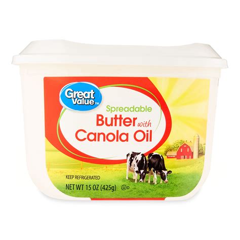 15oz Great Value Spreadable Butter with Canola Oil Tub - Walmart ...