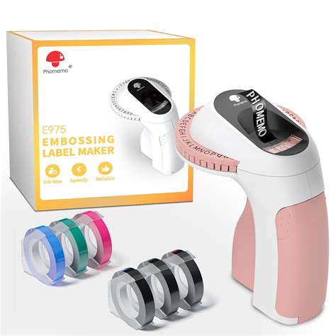 Memoqueen Embossing Label Maker Machine with 6 Label Tapes, Handheld ...