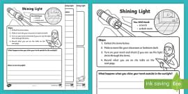 Light and Shadow Worksheet (teacher made)