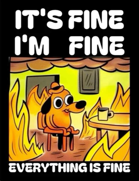 Pin by Ale Malvaez on Sarcastic | This is fine dog, I'm fine meme ...