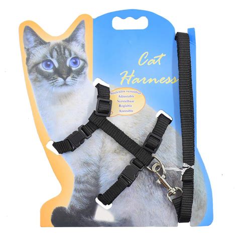 Adjustable Nylon Cat Halter Harness H Style Kitten Harness and Leash Set