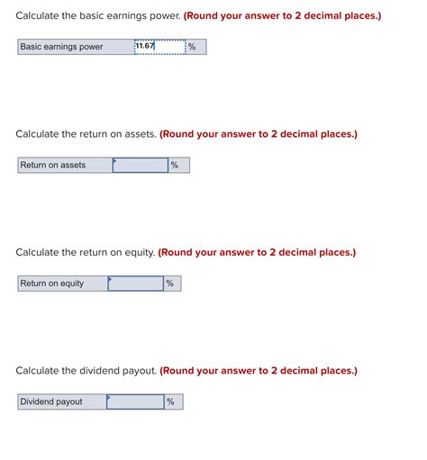 Calculate the basic earnings power. (Round your | Chegg.com