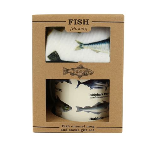 Gift Republic | Fish Enamel mug & socks | Sports Direct
