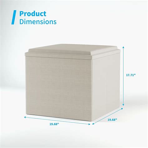 Buy Mjkone Ottoman with Storage,Rectangle Cube Foot Rest Stool with ...