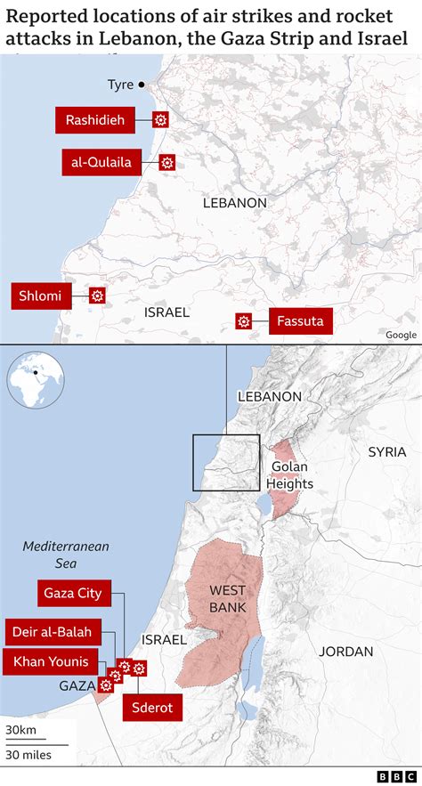 Israel strikes Lebanon and Gaza after major rocket attack - BBC News