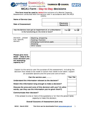 Blank Mca1 Form - Fill and Sign Printable Template Online
