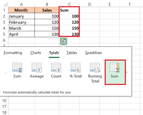Image result for Using Quick Analysis Tool in Excel