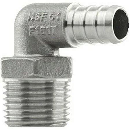 Boshart Industries 1/2INX1/2IN MPT ELBOW SS PEX PE-PS-ME05 | Zoro