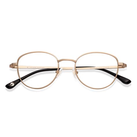 Matte Gold Black Full Rim Oval John Jacobs Supreme Steel JJ E13564-C2 ...