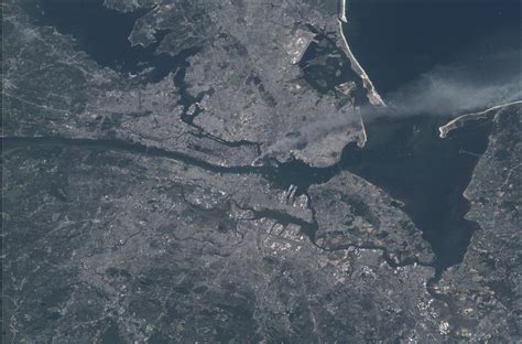 Astronaut's Photo of Smoke Over Lower Manhattan on Sept. 11, 2001 - The ...