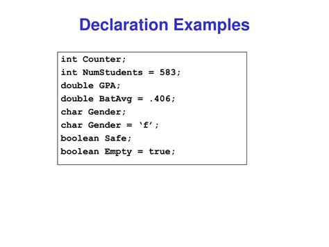 Image result for Java Declaration