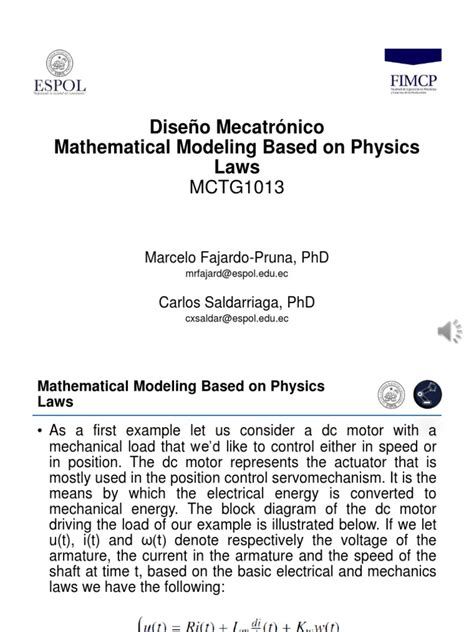 5 - Mathematical Modeling Based On Physics Laws | PDF | Electric Motor | Torque