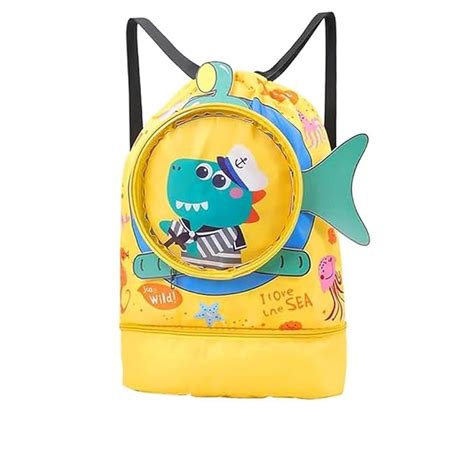 Swimming Bag for Kids Cute Cartoon Shark Print - RentMyCostume