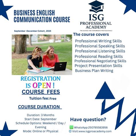 Business English , Kk ave8, 00000 Kigali, Rwanda, 1 September 2025 ...