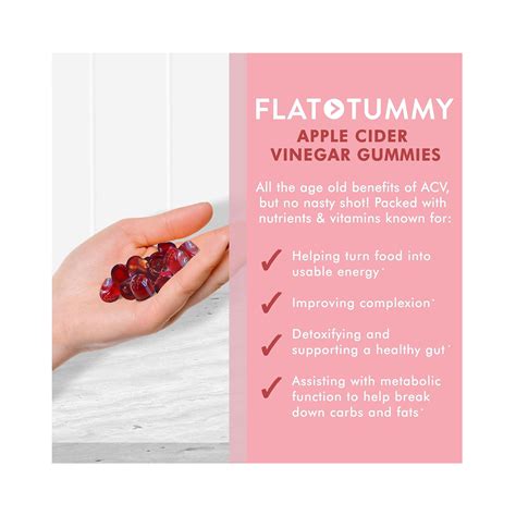 Flat Tummy Apple Cider Vinegar - 60 Gummies - Cureka - Online Health ...
