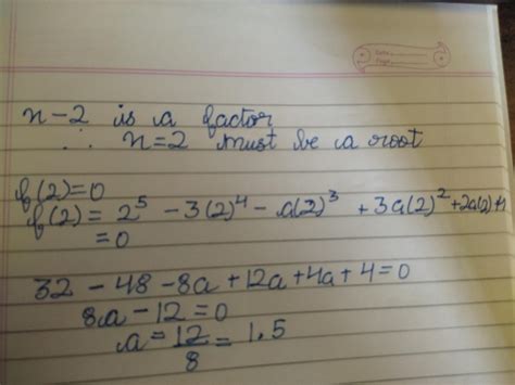 If x − 2 is a factor of the following two polynomials, find the values ...