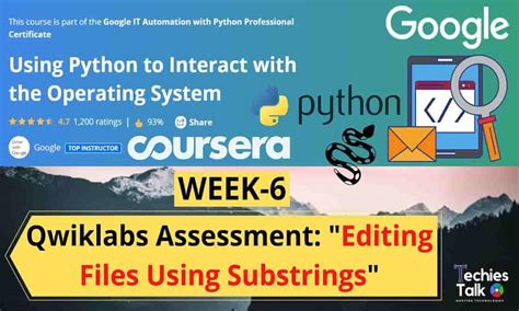 Image result for Qwiklabs Assessment Editing Files Using Substrings