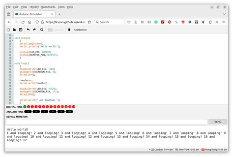 Arduino Simulator 的图像结果
