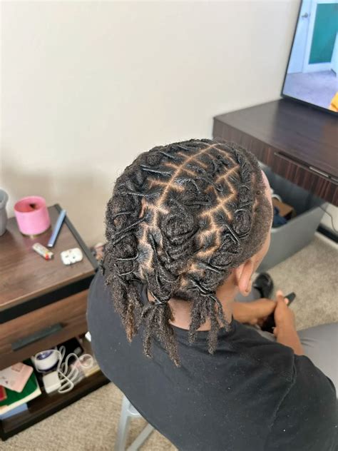 Retwist with barrels | Hair twists black, Cornrow braids men, Dreadlock ...