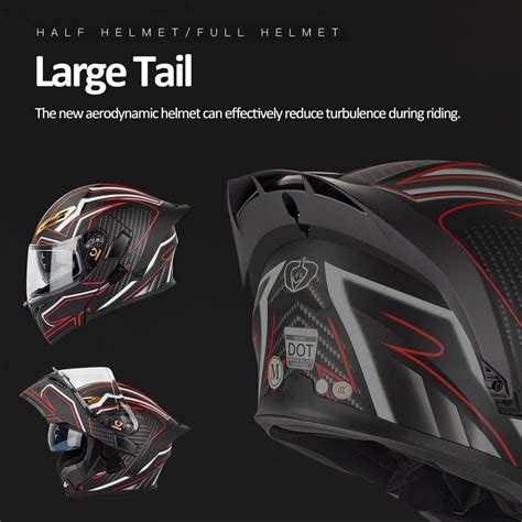 Buy Motorcycle Modular Bluetooth Helmet DOT/ECE Approved Flip Up Front ...