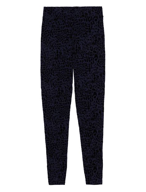 Buy Flock Leopard Print High Waisted Leggings at Marks & Spencer