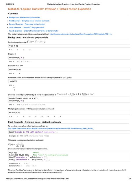 Image result for Long Partial Fractions MATLAB