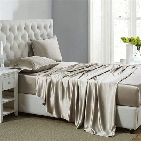 Amazon.com: Lanest Housing Silk Satin Sheets, Twin XL Size Satin Bed ...