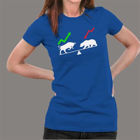 Bear And Bull Market T-Shirt For Women – TEEZ.in